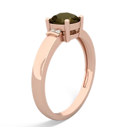 Smoky Quartz Simply Elegant Cushion 14K Rose Gold ring R2489