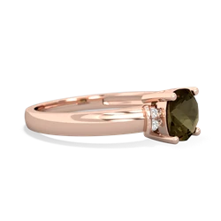 Smoky Quartz Simply Elegant Cushion 14K Rose Gold ring R2489