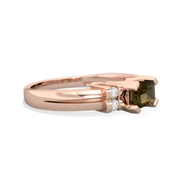 Smoky Quartz Art Deco East-West 14K Rose Gold ring R2590