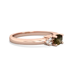 Smoky Quartz Simply Elegant East-West 14K Rose Gold ring R2480