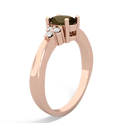 Smoky Quartz Simply Elegant 14K Rose Gold ring R2113