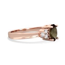 Smoky Quartz Simply Elegant 14K Rose Gold ring R2113