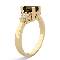 Smoky Quartz Timeless Classic 14K Yellow Gold ring R2591