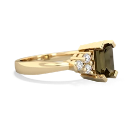 Smoky Quartz Timeless Classic 14K Yellow Gold ring R2591