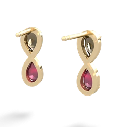 Smoky Quartz Infinity 14K Yellow Gold earrings E5050