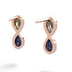 Smoky Quartz Infinity 14K Rose Gold earrings E5050