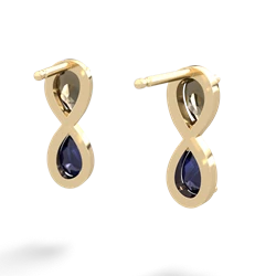 Smoky Quartz Infinity 14K Yellow Gold earrings E5050