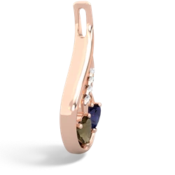 Smoky Quartz Keepsake Curves 14K Rose Gold pendant P5450