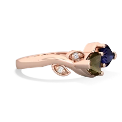 Smoky Quartz Floral Elegance 14K Rose Gold ring R5790