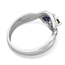 Smoky Quartz Summer Winds 14K White Gold ring R5342