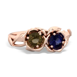 Smoky Quartz Rose Garden 14K Rose Gold ring R5510