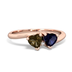 Smoky Quartz Sweethearts 14K Rose Gold ring R5260