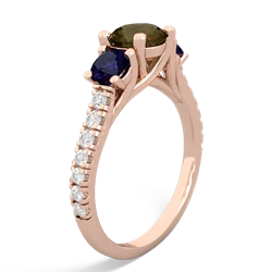 Smoky Quartz Pave Trellis 14K Rose Gold ring R5500