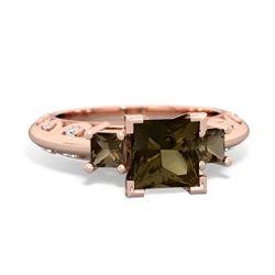 Alexandrite Eternal Embrace Engagement 14K Rose Gold ring C2001