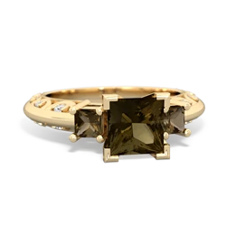 Citrine Eternal Embrace Engagement 14K Yellow Gold ring C2001