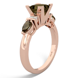 Pink Tourmaline 6Mm Princess Eternal Embrace Engagement 14K Rose Gold ring C2002