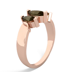 White Topaz Three Peeks 14K Rose Gold ring R2433