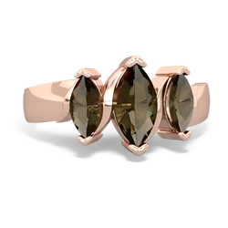 Emerald Three Peeks 14K Rose Gold ring R2433