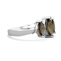 Aquamarine Three Peeks 14K White Gold ring R2433