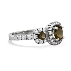 Aquamarine Regal Halo 14K White Gold ring R5350