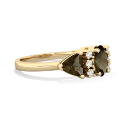 Sapphire Antique Style Three Stone 14K Yellow Gold ring R2186