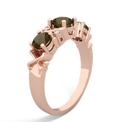 Peridot Hugs And Kisses 14K Rose Gold ring R5016