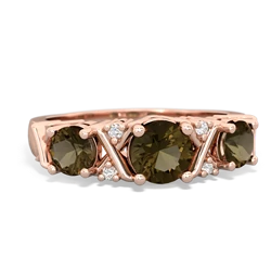 Onyx Hugs And Kisses 14K Rose Gold ring R5016