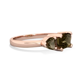 Blue Topaz Three Stone 14K Rose Gold ring R5235