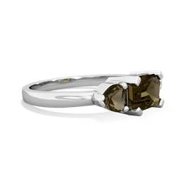 Aquamarine Three Stone 14K White Gold ring R5235