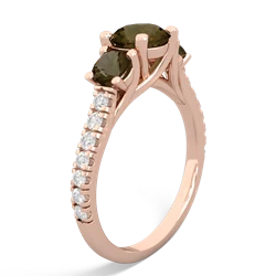 Garnet Pave Trellis 14K Rose Gold ring R5500