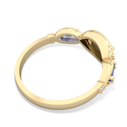 Smoky Quartz Milgrain Marquise 14K Yellow Gold ring R5700