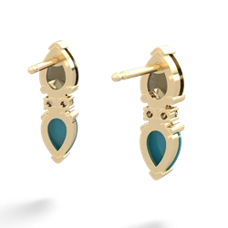 Smoky Quartz Bowtie Drop 14K Yellow Gold earrings E0865