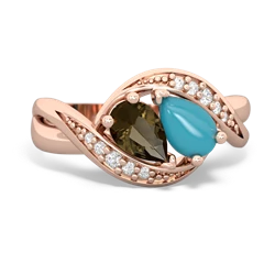 Smoky Quartz Summer Winds 14K Rose Gold ring R5342