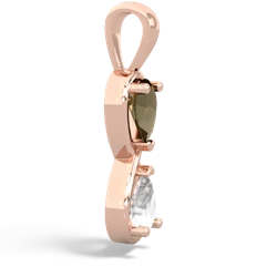 Smoky Quartz Infinity 14K Rose Gold pendant P5050