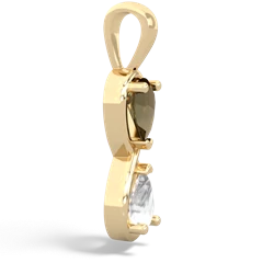 Smoky Quartz Infinity 14K Yellow Gold pendant P5050