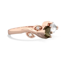 Smoky Quartz Floral Elegance 14K Rose Gold ring R5790