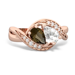 Smoky Quartz Summer Winds 14K Rose Gold ring R5342