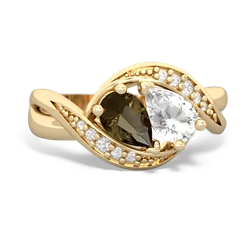 Smoky Quartz Summer Winds 14K Yellow Gold ring R5342