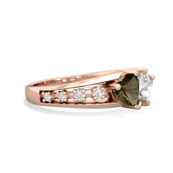 Smoky Quartz Heart To Heart 14K Rose Gold ring R3342