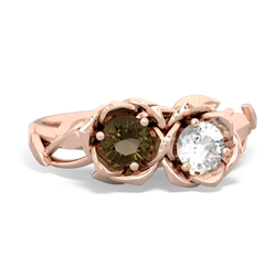 Smoky Quartz Rose Garden 14K Rose Gold ring R5510