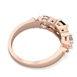 Smoky Quartz Hugs And Kisses 14K Rose Gold ring R5016