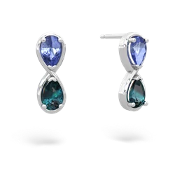 Tanzanite Infinity 14K White Gold earrings E5050