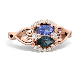 Tanzanite Love Nest 14K Rose Gold ring R5860