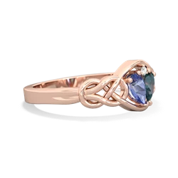 Tanzanite Celtic Love Knot 14K Rose Gold ring R5420