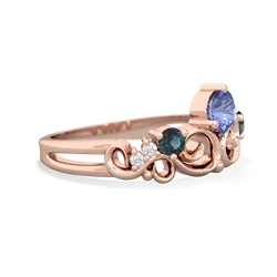 Tanzanite Crown Keepsake 14K Rose Gold ring R5740