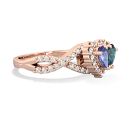 Tanzanite Diamond Twist 'One Heart' 14K Rose Gold ring R2640HRT