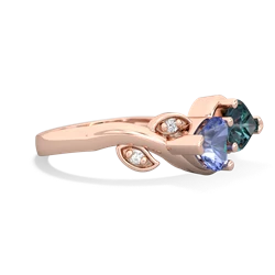 Tanzanite Floral Elegance 14K Rose Gold ring R5790