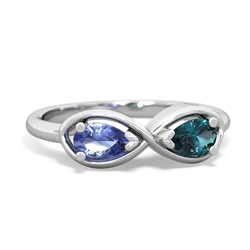 Tanzanite Infinity 14K White Gold ring R5050