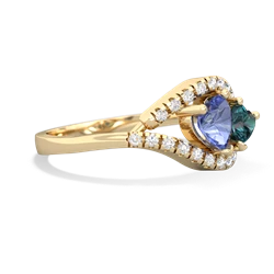 Tanzanite Mother And Child 14K Yellow Gold ring R3010