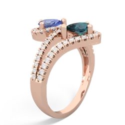 Tanzanite Diamond Dazzler 14K Rose Gold ring R3000